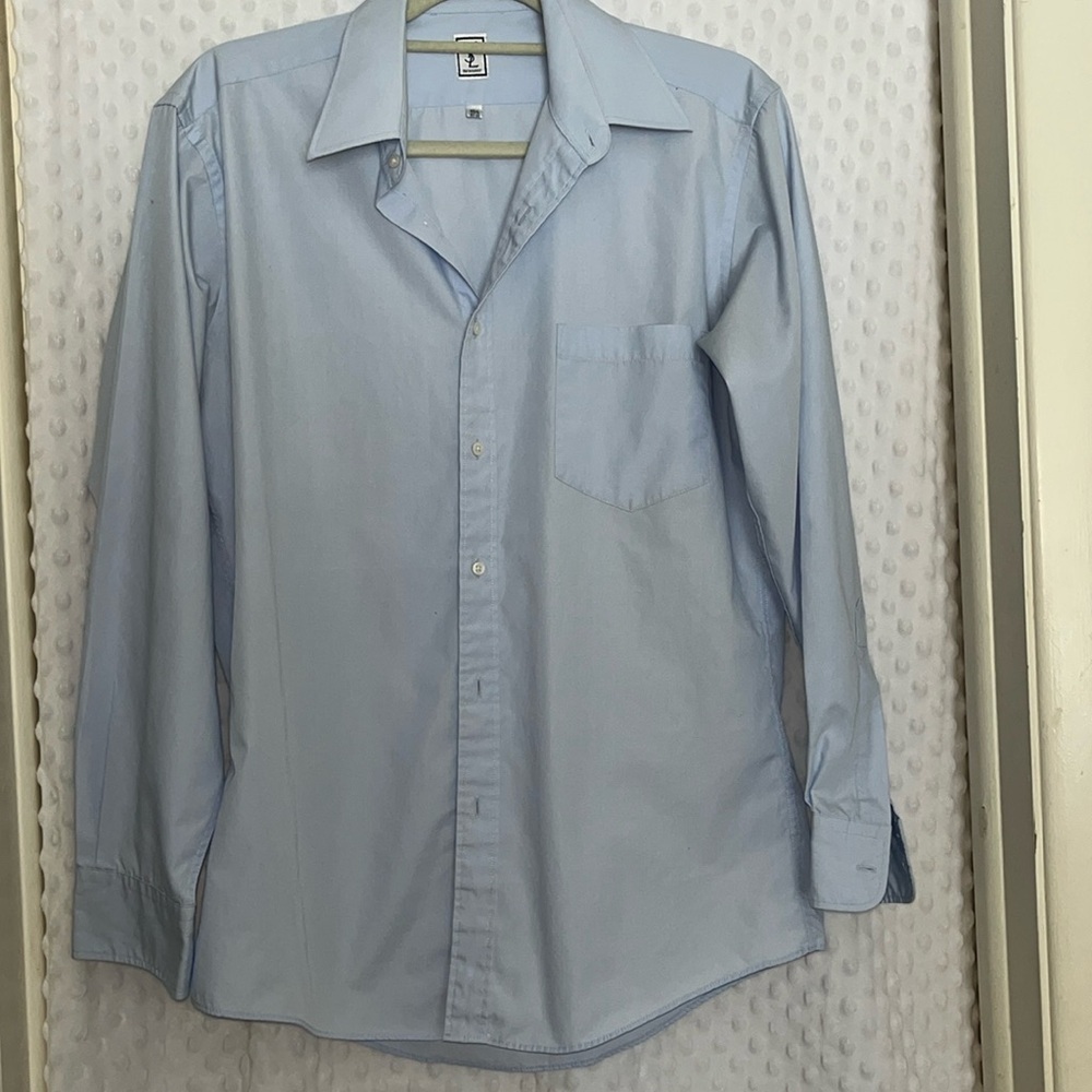 YSL Menswear blue buttondown, 15 1/2, 32-33